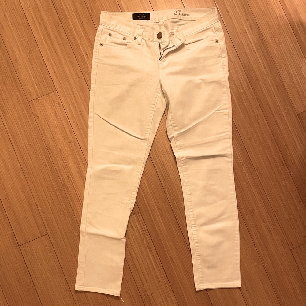 JCrew Toothpick Jeans White